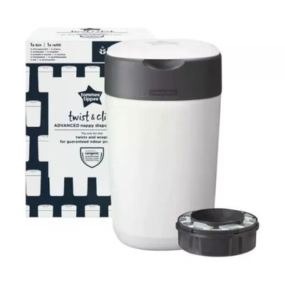 Tommee Tippee Sangenic Twist & Click – Contenitore per Pannolini Bianco