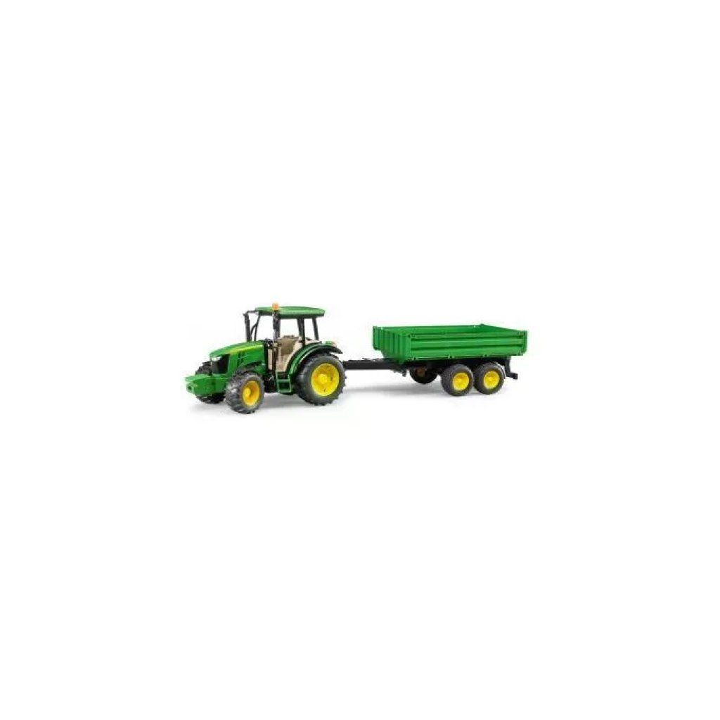 BRUDER Trattore John Deere 5115M BRUDER con rimorchio ribaltabile