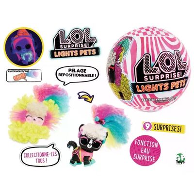 GIOCHI PREZIOSI L.O.L. Surprise! Lights Pets – Cucciolo con 9 Sorprese