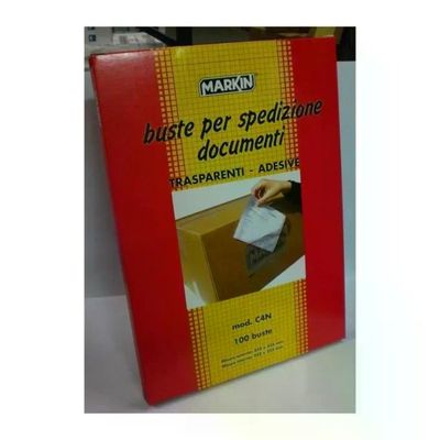 Markin C4N – 100 buste adesive trasparenti 322 x 225 mm