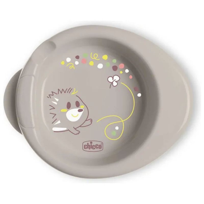 Chicco Warmy Piatto per Svezzamento 6m+ Grigio Antiscivolo