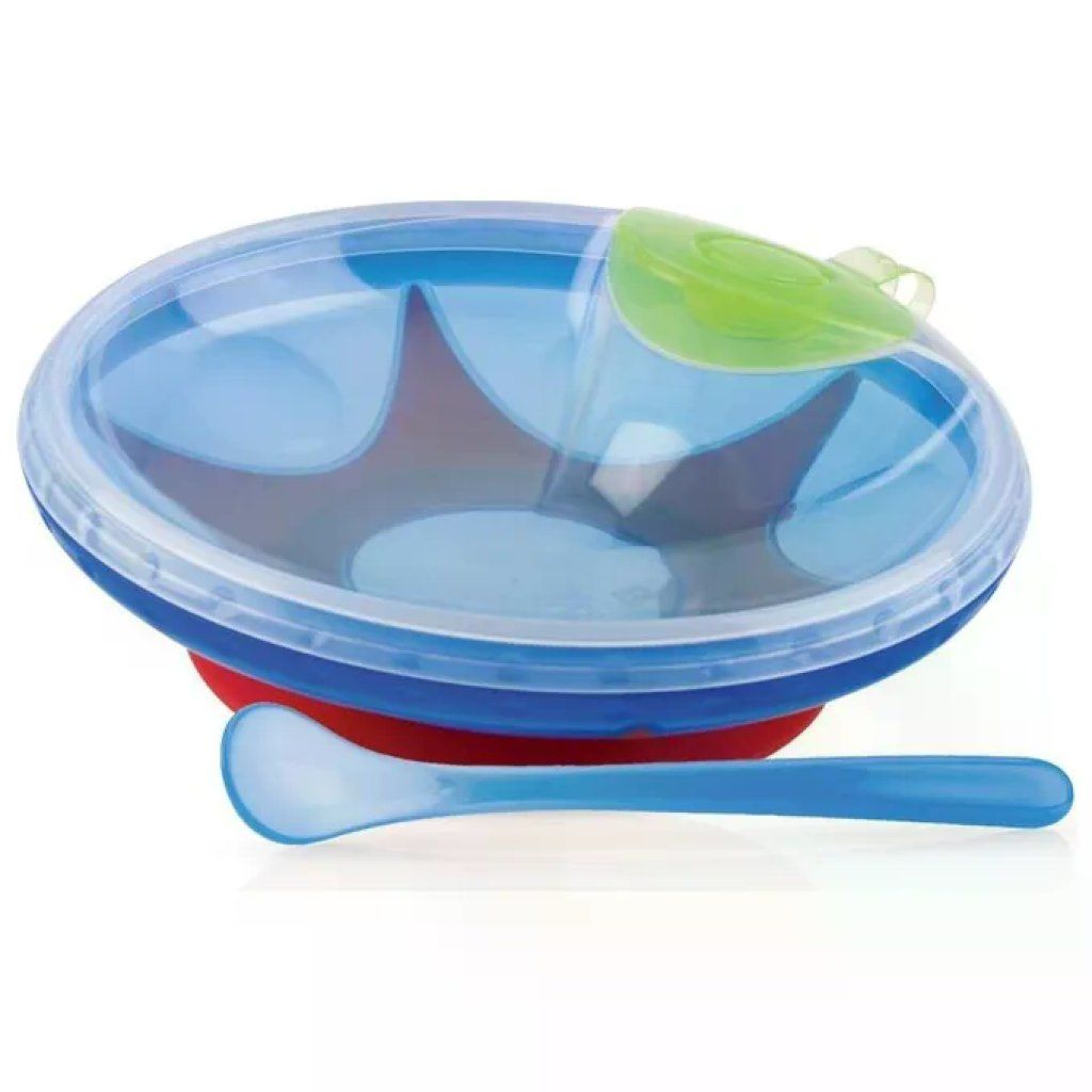 Nuby Piatto Pappacalda con Cucchiaio e Coperchio