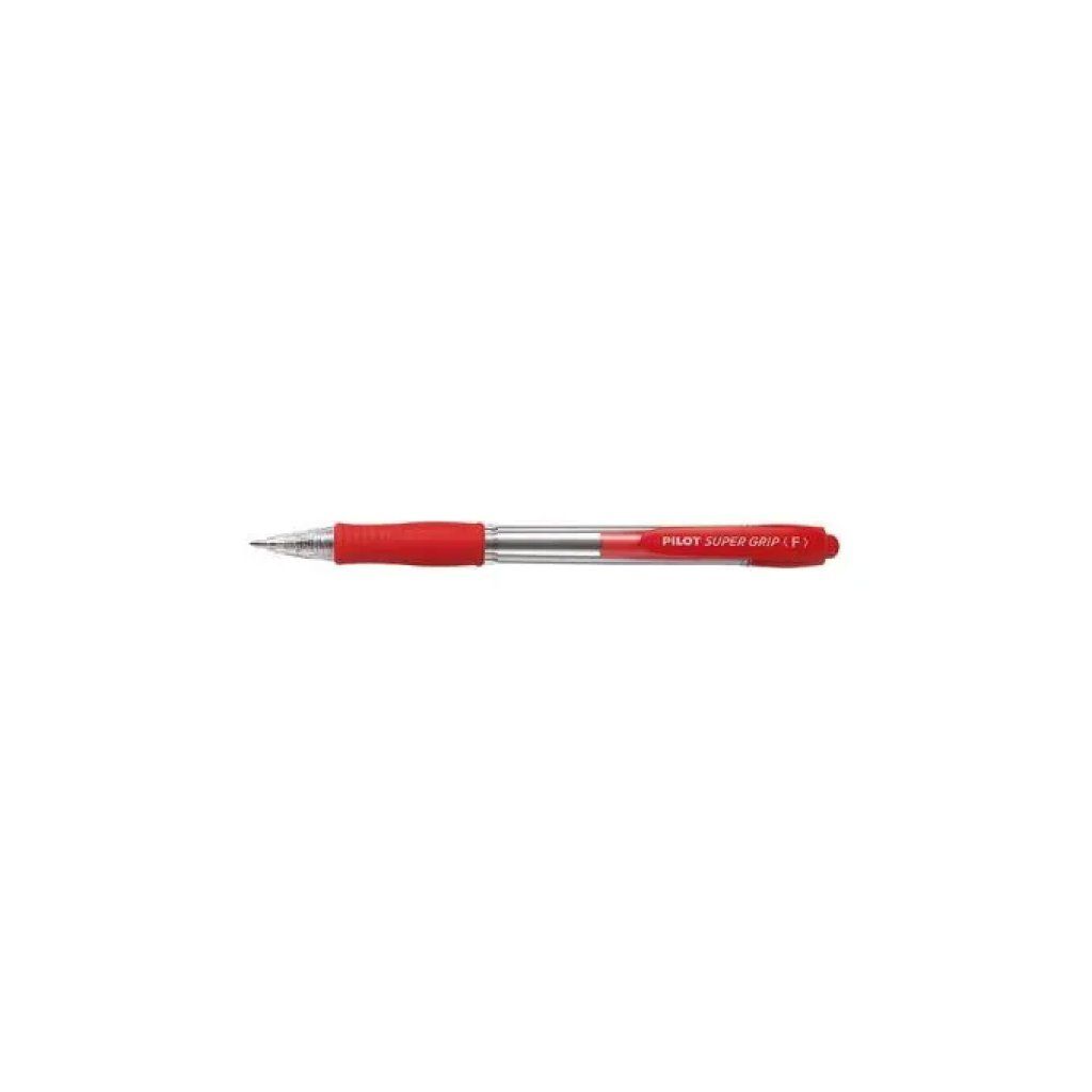 Pilot Super Grip penne a sfera a scatto rosse, punta fine 0,7 mm, confezione da 12