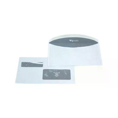Pigna Flymatic 0224302 – 1000 buste commerciali bianche con 2 finestre, 11,5 × 23 cm