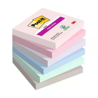 Post-it Super Sticky Soulful 76 x 76 mm, 6 blocchetti da 90 fogli