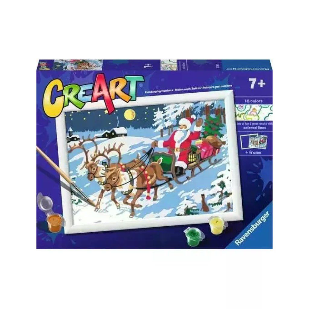 Ravensburger CreArt La Consegna dei Regali – Kit di pittura con i numeri, 7+ anni Ravensburger CreArt La Consegna dei Regali – Kit di pittura con i numeri, 7+ anni