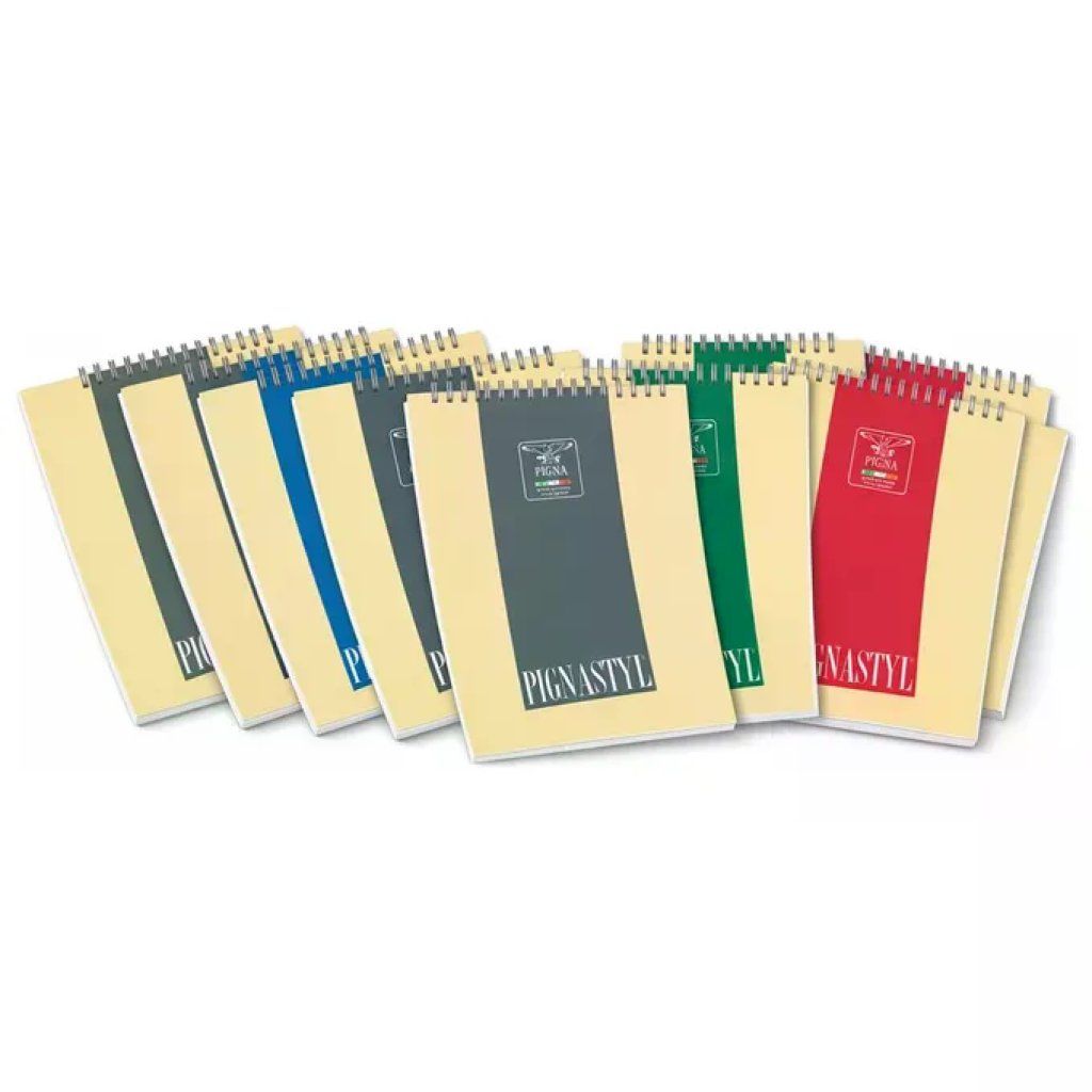 Pigna Styl A5: confezione da 10 quaderni, 60 fogli, 80 g/m²