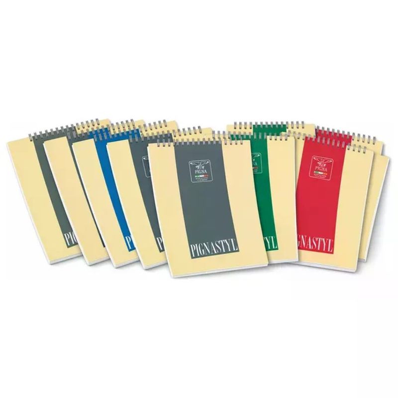 Pigna Styl A5: confezione da 10 quaderni, 60 fogli, 80 g/m²