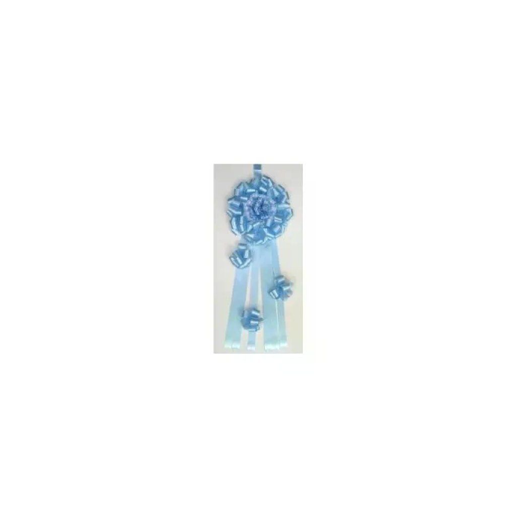 BABY IDEA Fiocco Nascita Azzurro Artigianale – Misura Piccola