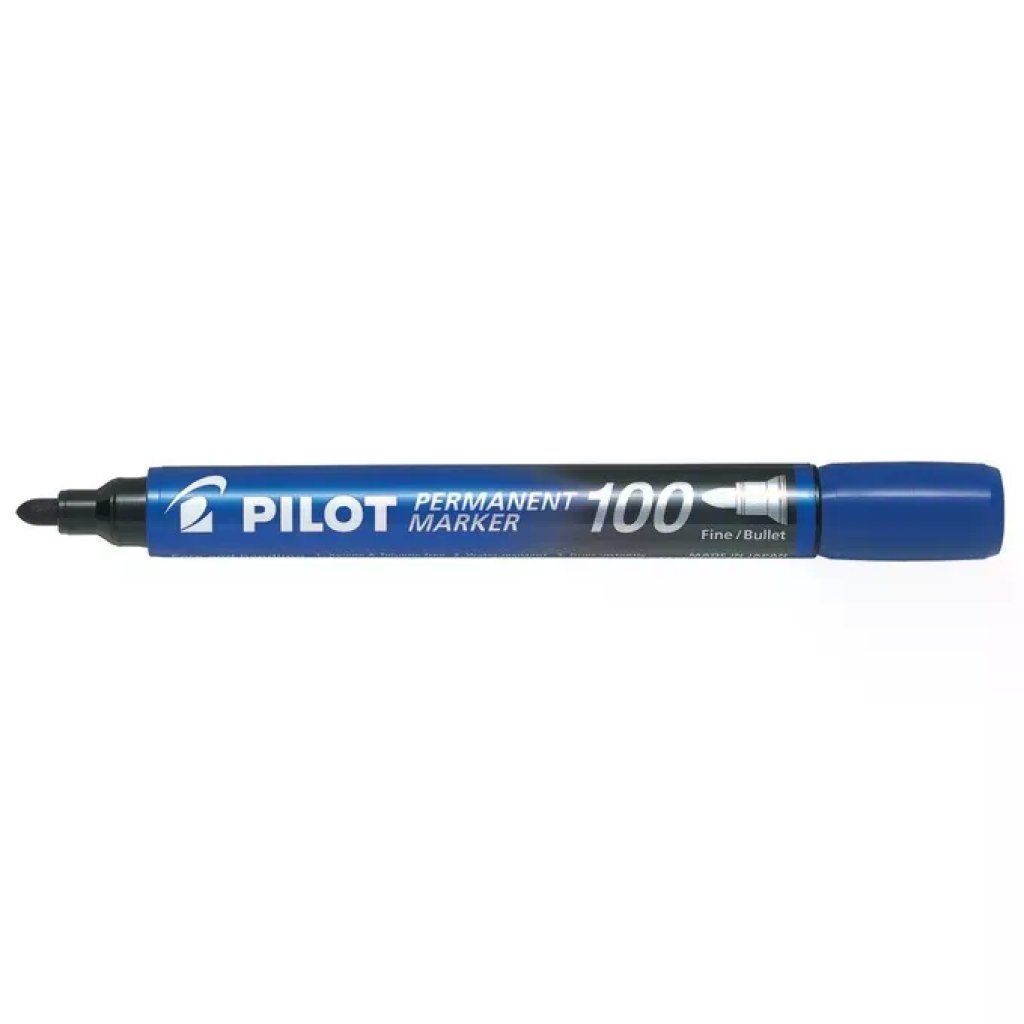 PILOT SCA-100 Marcatori Blu Punta Tonda 1 mm, Confezione da 12