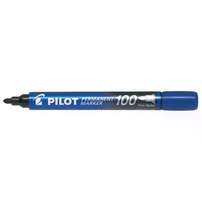 PILOT SCA-100 Marcatori Blu Punta Tonda 1 mm, Confezione da 12