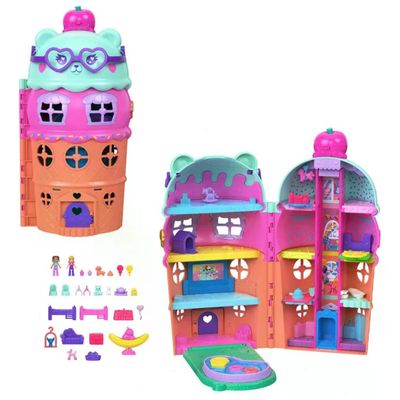 Mattel Polly Pocket Casa Gelato JFT91 con 2 Mini Bambole e Oltre 30 Accessori