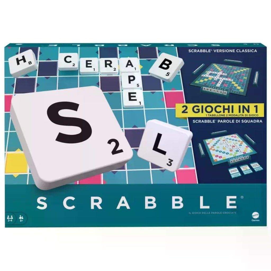 Mattel Scrabble HXW03 – Gioco di parole 2 in 1