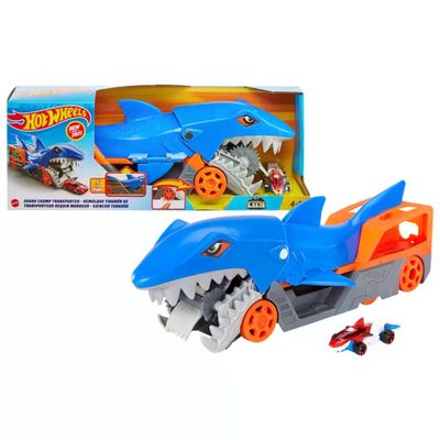 Hot Wheels City Trasportatore Squalo Affamato GVG36 con Veicoli