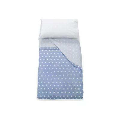 Italbaby Starlette Set Lenzuola 3 Pezzi per Lettino, 100% Cotone, Azzurro