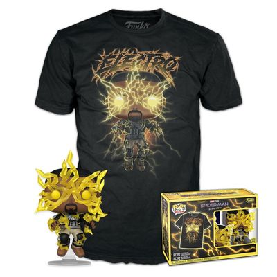 Funko Pop! TeePop Electro Spider-Man: No Way Home – T-shirt Taglia S con statuetta