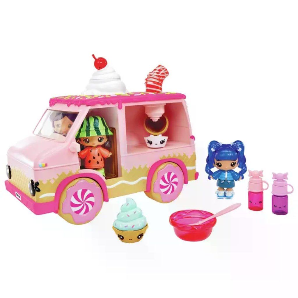MGA Entertainment Yummiland Lipgloss Truck – Roulotte giocattolo con bamboline e accessori