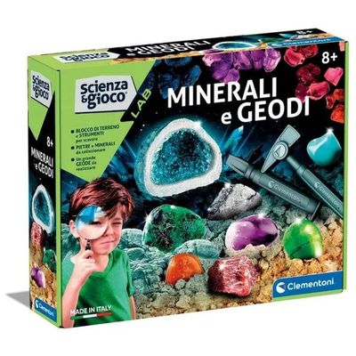 Clementoni Scienza Lab Geodi – Kit di mineralogia con mattone da scavare