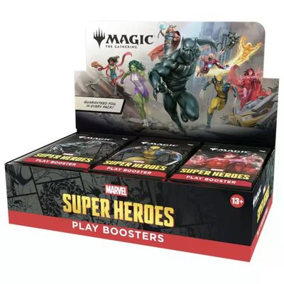 WIZARDS OF THE COAST Magic: The Gathering Marvel Super Heroes – Display Play Booster, 30 buste in italiano