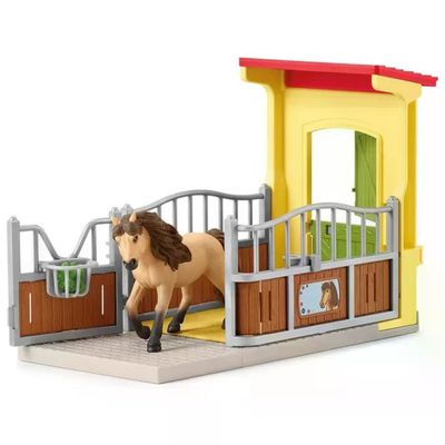 Schleich Farm World 42609 Pony Box con Stallone Islandese
