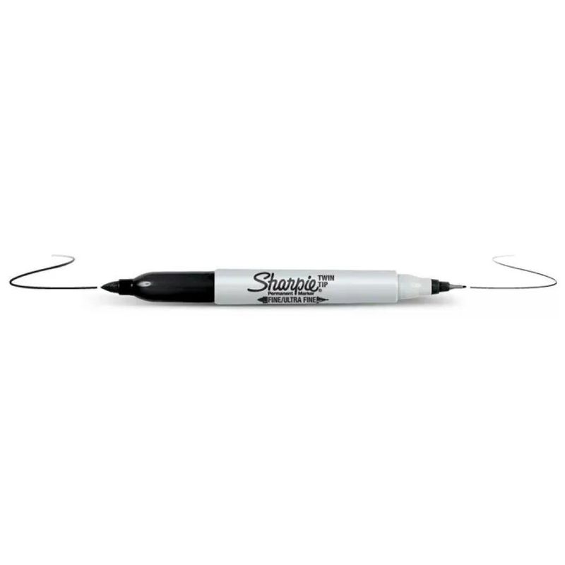 Sharpie S0811100 Twin Tip Marcatore Permanente Doppia Punta Fine e Ultra Fine 0,5 mm 0