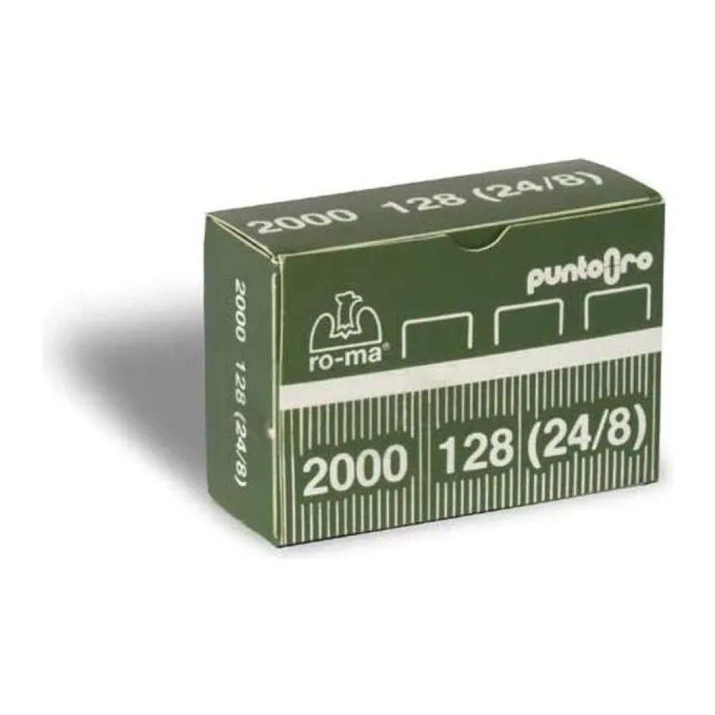 RO-MA Puntofermo 128 punti metallici oro, 24/8 – 2000 pezzi RO-MA Puntofermo 128 punti metallici oro, 24/8 – 2000 pezzi