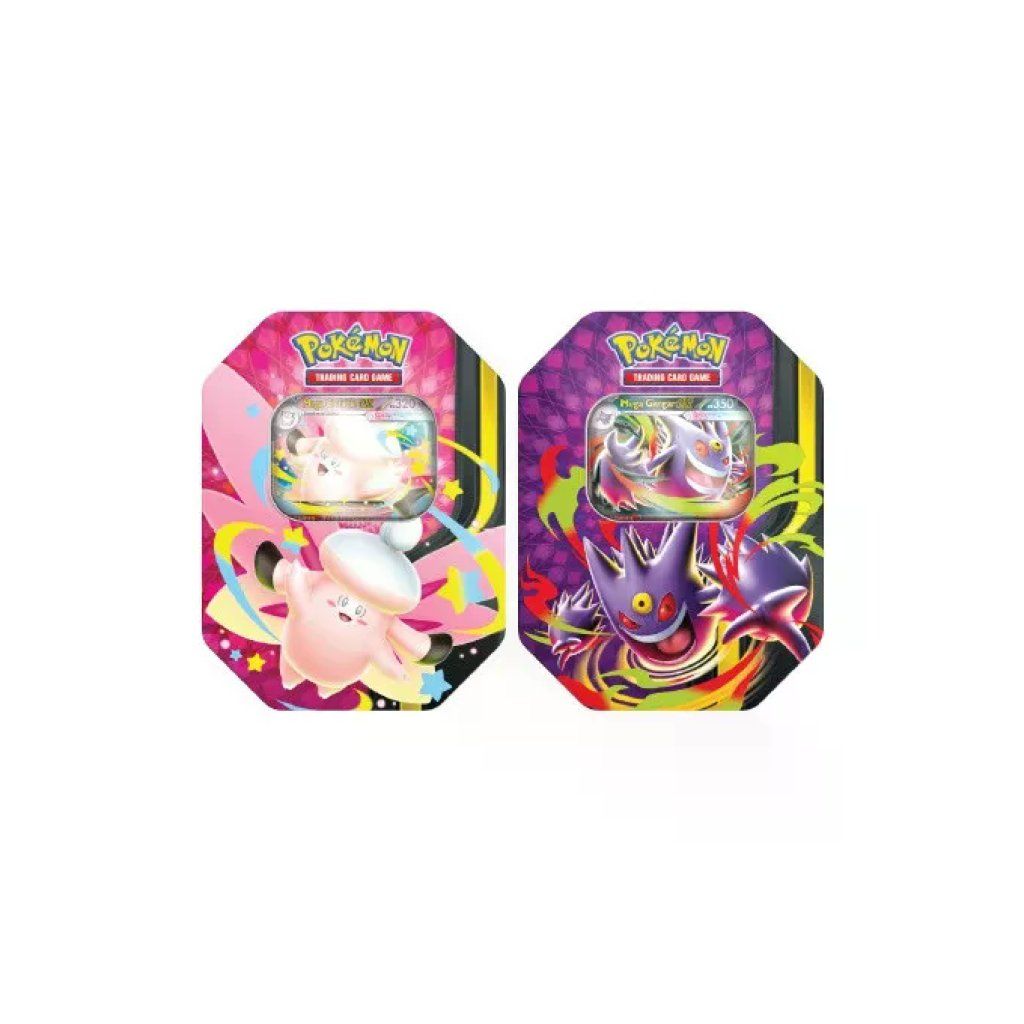 THE POKEMON COMPANY Pokémon Tin da Collezione Mega Chiarodiluna 2026 – Mega Gengar-ex o Mega Clefable-ex THE POKEMON COMPANY Pokémon Tin da Collezione Mega Chiarodiluna 2026 – Mega Gengar-ex o Mega Clefable-ex