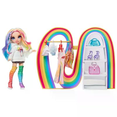 MGA ENTERTAINMENT Rainbow High Armadio Arcobaleno di Amaya con Bambola e Accessori