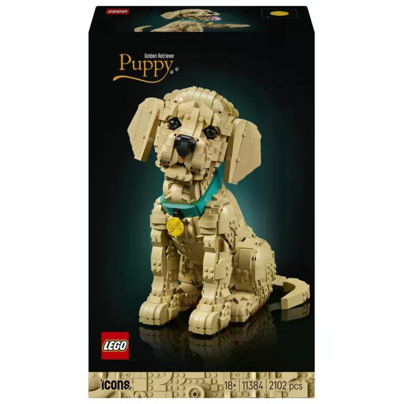 LEGO Icons Cucciolo di Golden Retriever – Set da 2102 Pezzi 11384