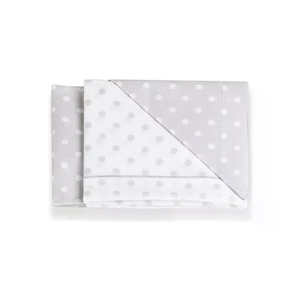 Italbaby Set Lenzuola Pois Grey per Culla Co-Sleeping, 3 Pezzi in Cotone