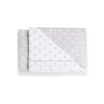 Italbaby Set Lenzuola Pois Grey per Culla Co-Sleeping, 3 Pezzi in Cotone