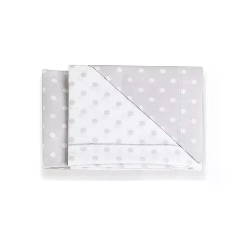 Italbaby Set Lenzuola Pois Grey per Culla Co-Sleeping, 3 Pezzi in Cotone