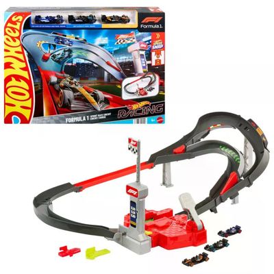 Hot Wheels Racing F1 JDY15 – Circuito Sprint con 3 Auto