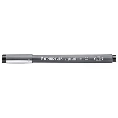 Staedtler Pigment Liner 308 – Fineliner Nero 0,2 mm, Confezione da 10