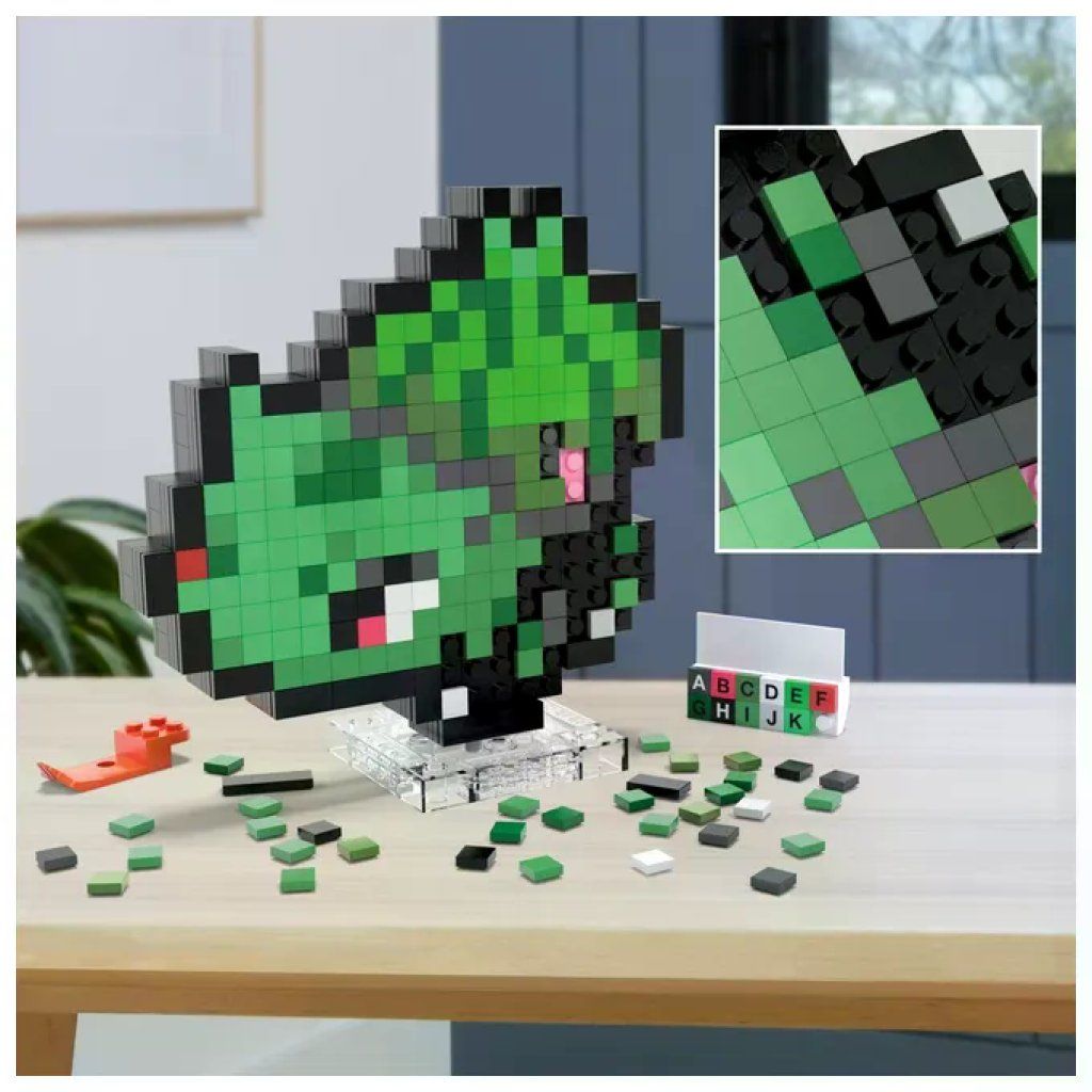 MEGA BLOKS Pixel Art Bulbasaur Pokémon – Set da costruzione