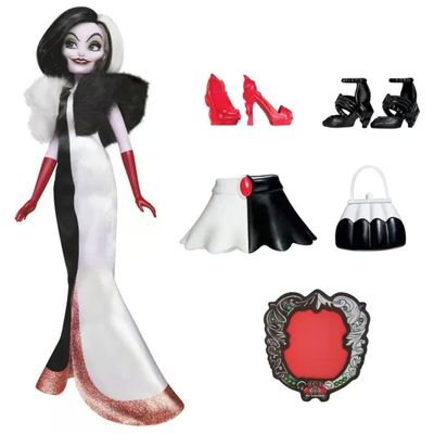 Hasbro Disney Villains – Bambola di Crudelia De Mon 28 cm con accessori