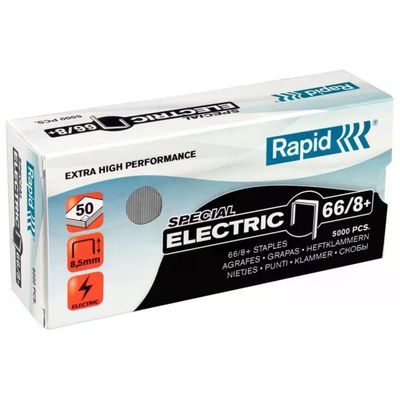 Rapid 66/8+ Punti Zincati per Cucitrice Elettrica – 8 mm, 5.000 pezzi