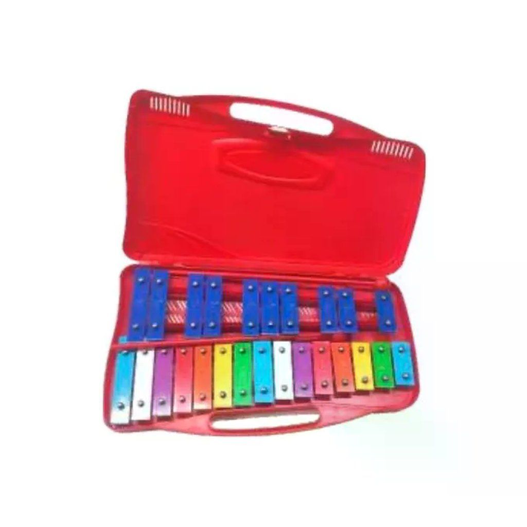 Alysee MT25-C-RD Metallofono Cromatico a 25 Note Rosso