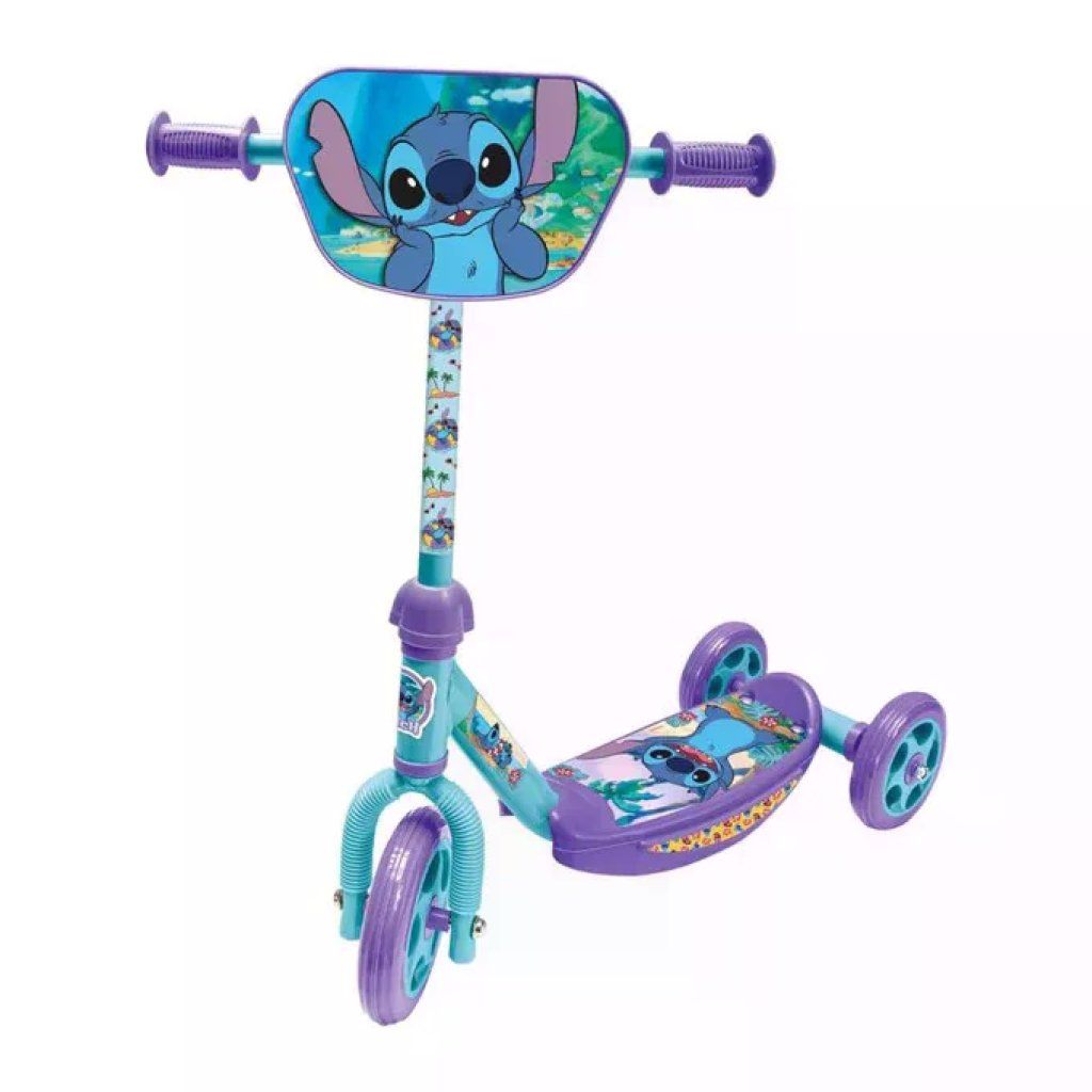 ROCCO GIOCATTOLI Monopattino Disney Stitch a 3 Ruote per Bambini – Blu e Viola