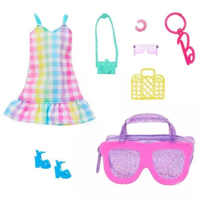 Mattel Barbie – Vestito colorato e accessori moda assortiti