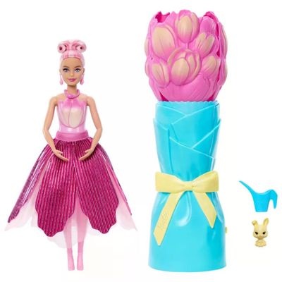 Barbie Flower Reveal Tulipano Rosa – Bambola profumata con accessori