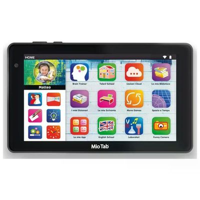 Lisciani Mio Tab Pro 7 Tablet educativo per bambini, Android 14, 32 GB, RAM 4 GB, Wi-Fi, nero
