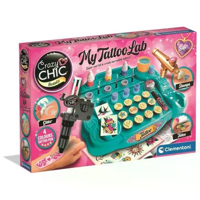 Clementoni Crazy Chic My Tattoo Lab – Kit per Tatuaggi Temporanei
