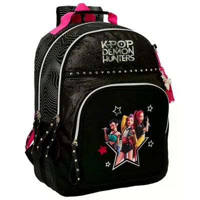 Safta K-POP Demon Hunters ENERGY Zaino Scuola Nero e Rosa 33x14x42 cm Safta K-POP Demon Hunters ENERGY Zaino Scuola Nero e Rosa 33x14x42 cm