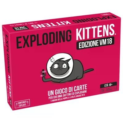 Asmodee Exploding Kittens VM18 Gioco di Carte per Adulti Esclusiva Amazon Edizione Italiana