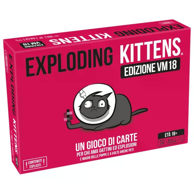 Asmodee Exploding Kittens VM18 Gioco di Carte per Adulti Esclusiva Amazon Edizione Italiana