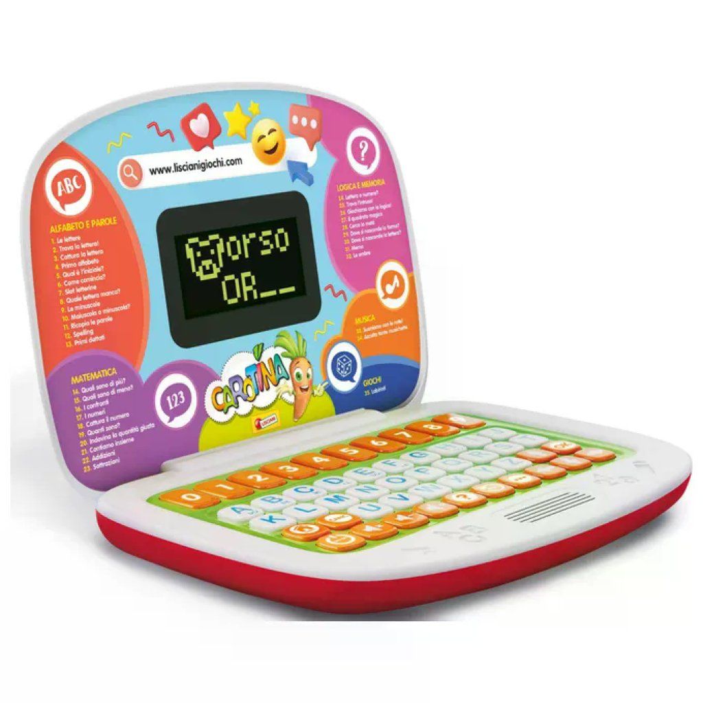 Lisciani Carotina Laptop Giocattolo Educativo 30 Funzioni Interattivo Lisciani Carotina Laptop Giocattolo Educativo 30 Funzioni Interattivo