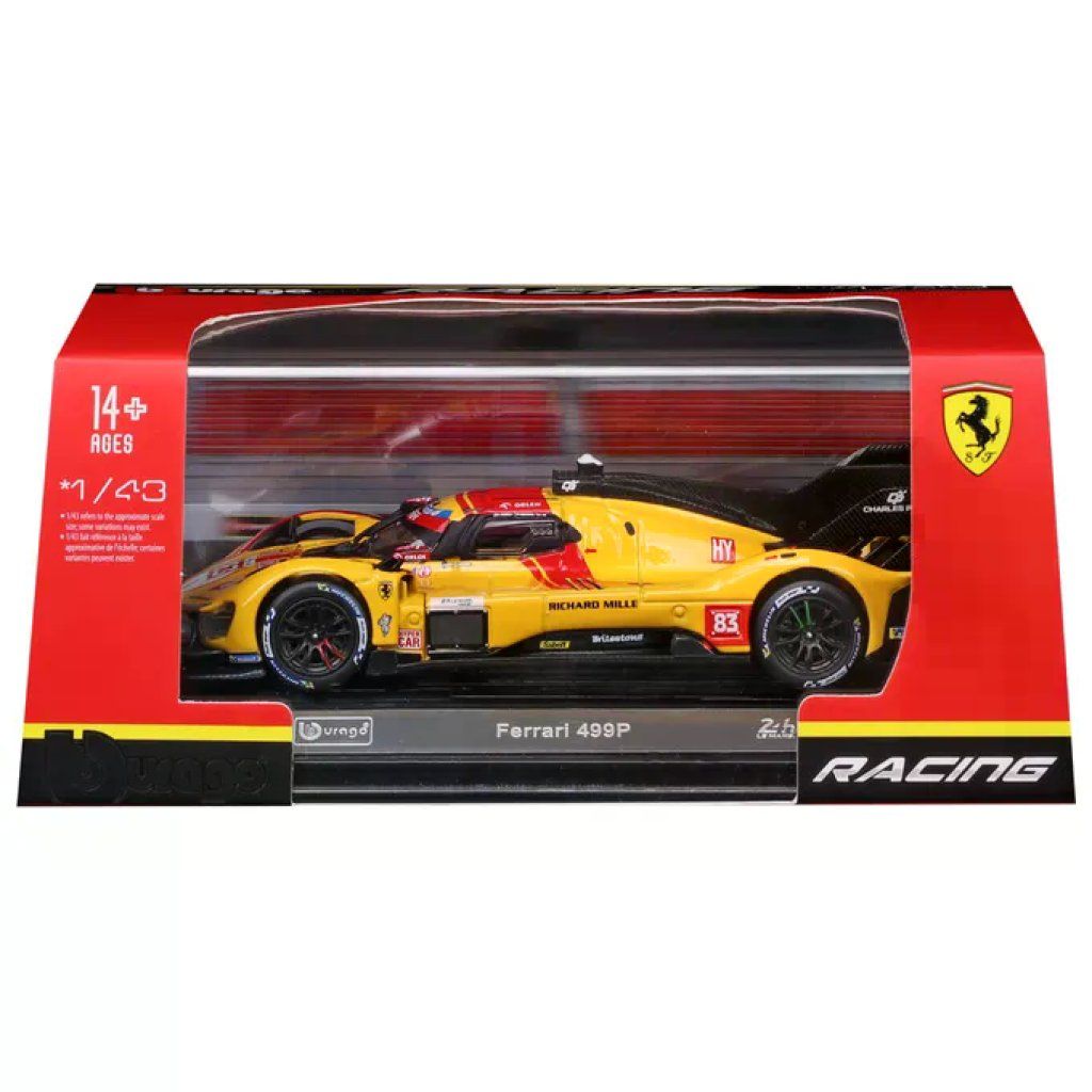 Bburago Ferrari 499P #83 Le Mans 2025 gialla 1:43