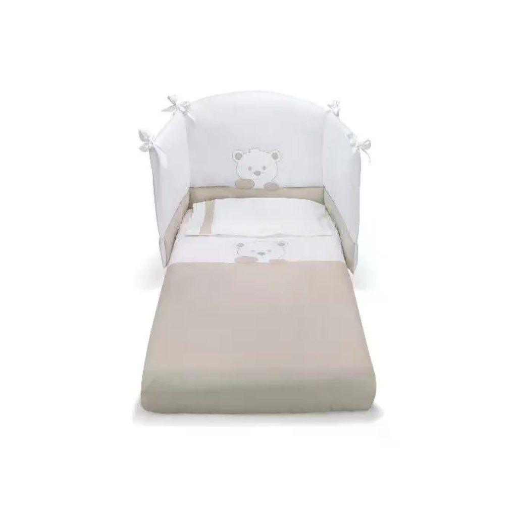 PALI Love Set Tessile 3 Pezzi per Lettino Grigio