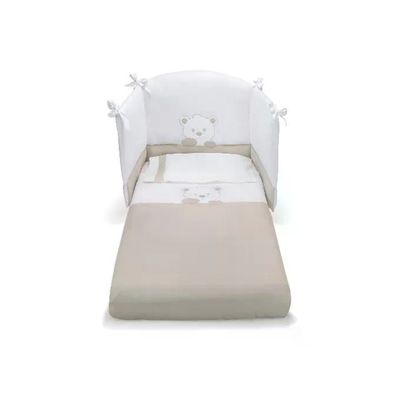 PALI Love Set Tessile 3 Pezzi per Lettino Grigio